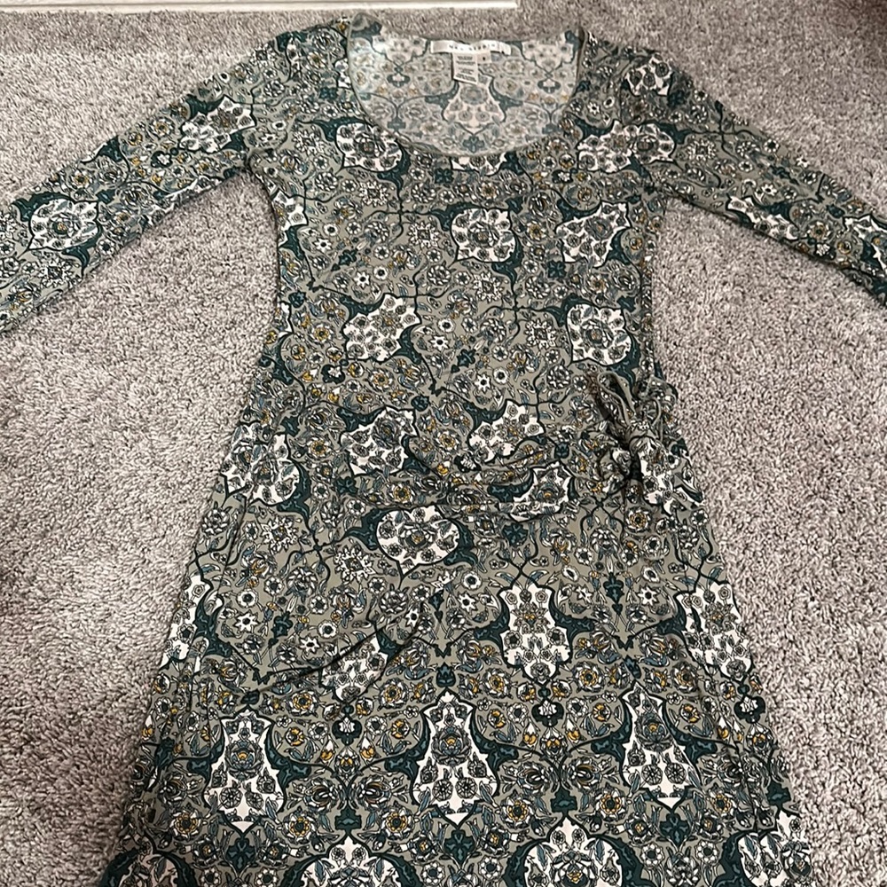 Max Studio Green Pattern Dress